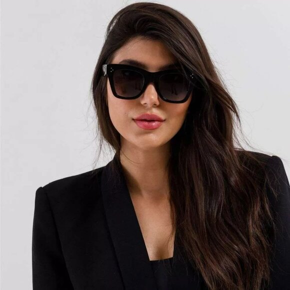 Celine 3 DOTS Women Sunglasses Black Grey Gradient CL4004IN 01D NEW AUTHENTIC - Picture 10 of 13